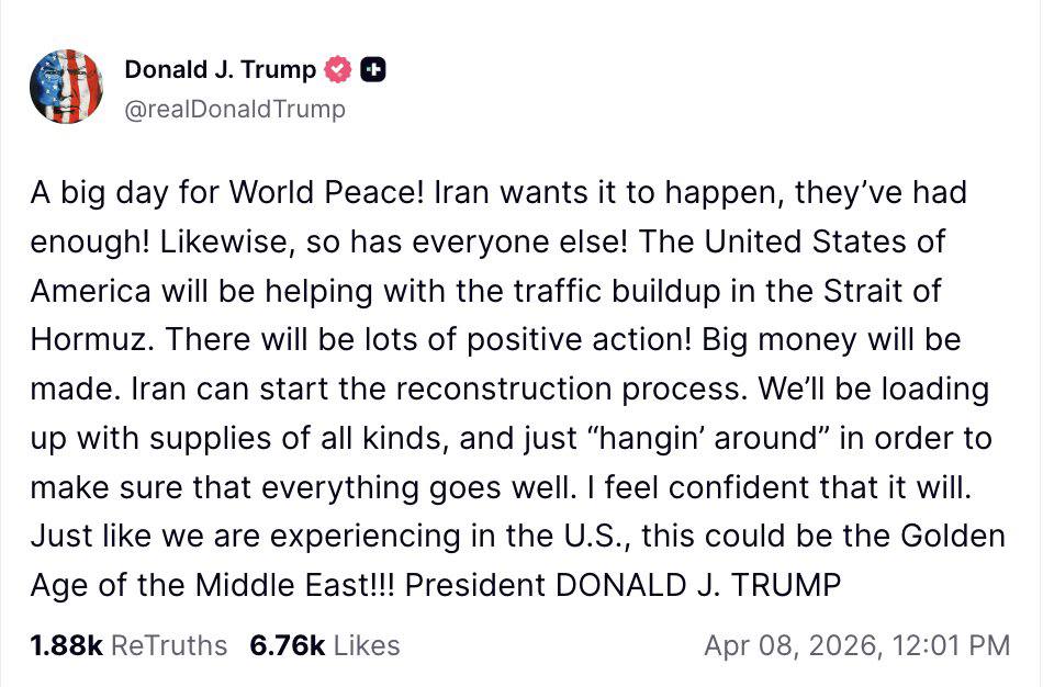 Trump Flips the Script: Declares "Golden Age" and World Peace After Sudden Iran Ceasefire